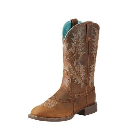 Ariat Western: Heritage Stockman Botas Western Mujer - Marrones (HRPLE5914)